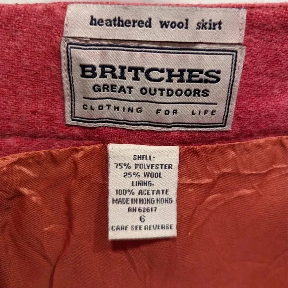 Vintage Heathered Hot Pink Wool Blend Lined Skirt Size 6 - Picture 4 of 4